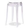Buy Stool  Victoire - 47cm - Design Transparent Light grey 29572 - in the UK